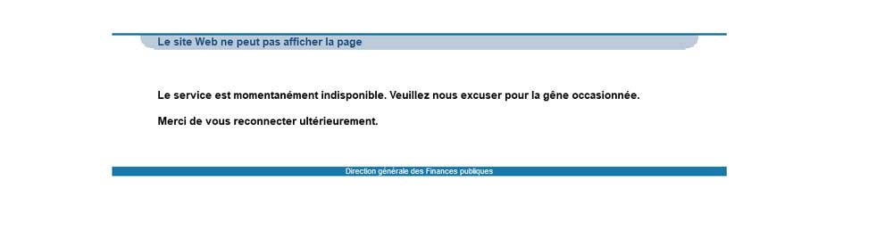 message erreur impots.gouv